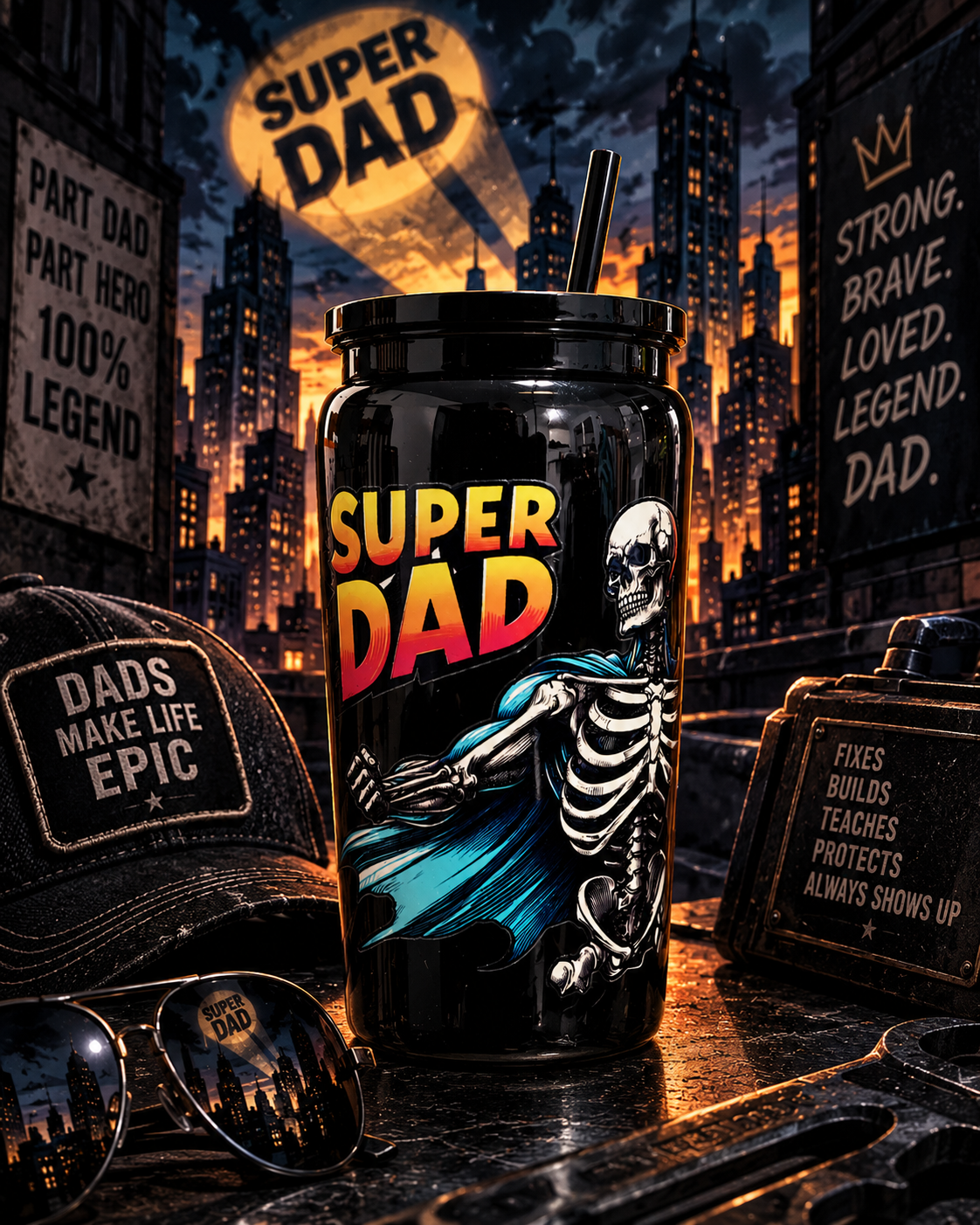 Super Dad | 16oz Plastic Tumbler 🦸🥤