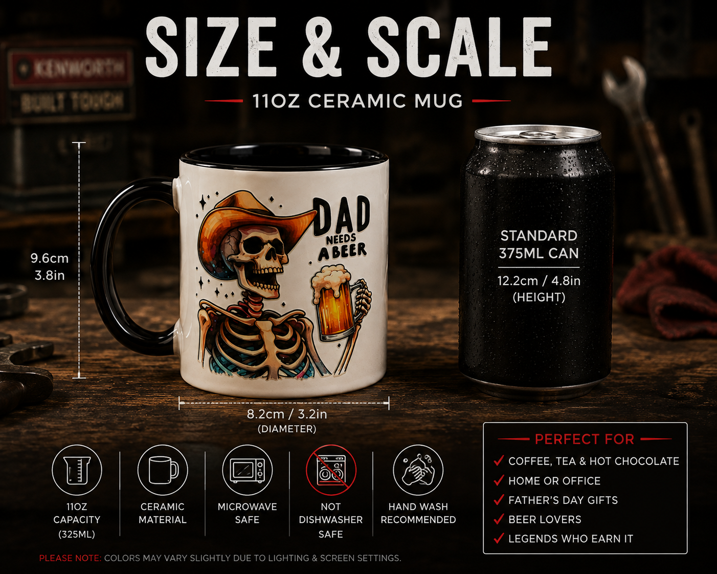 Dad Needs A Beer | 11oz Ceramic Mug 🍺💀