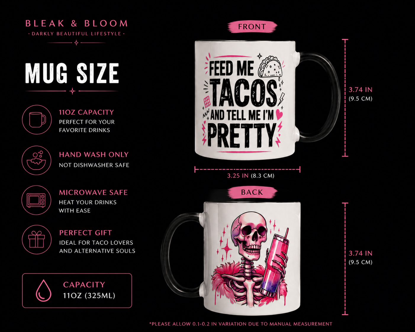 FEED ME TACOS & TELL ME I’M PRETTY ☠️🌮💕