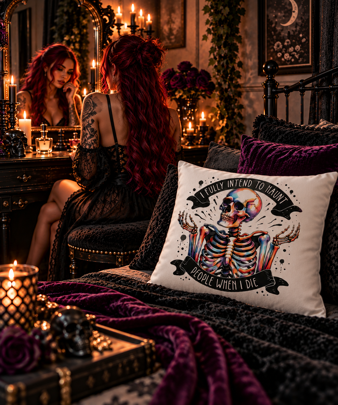 I Fully Intend to Haunt People When I Die Cushion