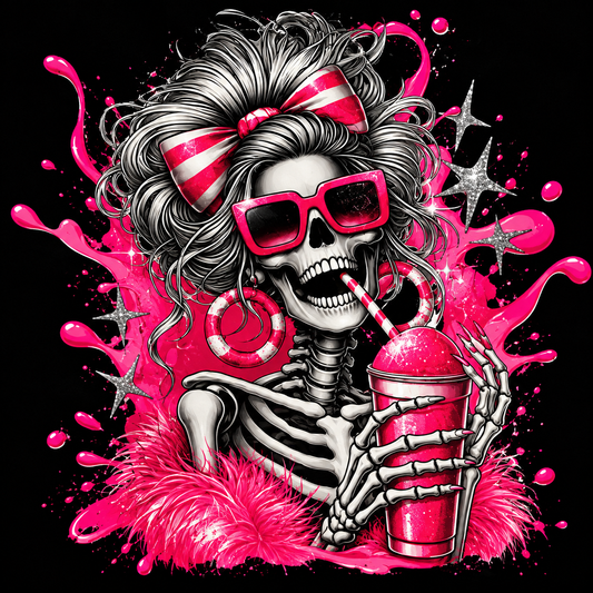Sugar Rush Skeleton | Gothic Canvas Tote Bag