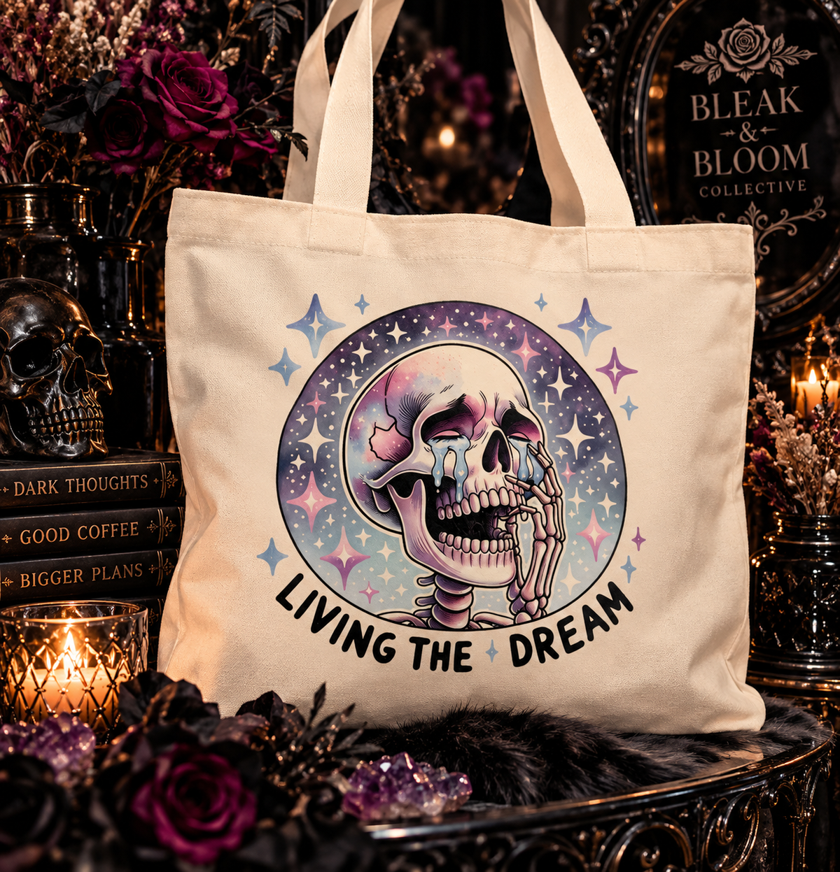 Living the Dream | Gothic Canvas Tote Bag