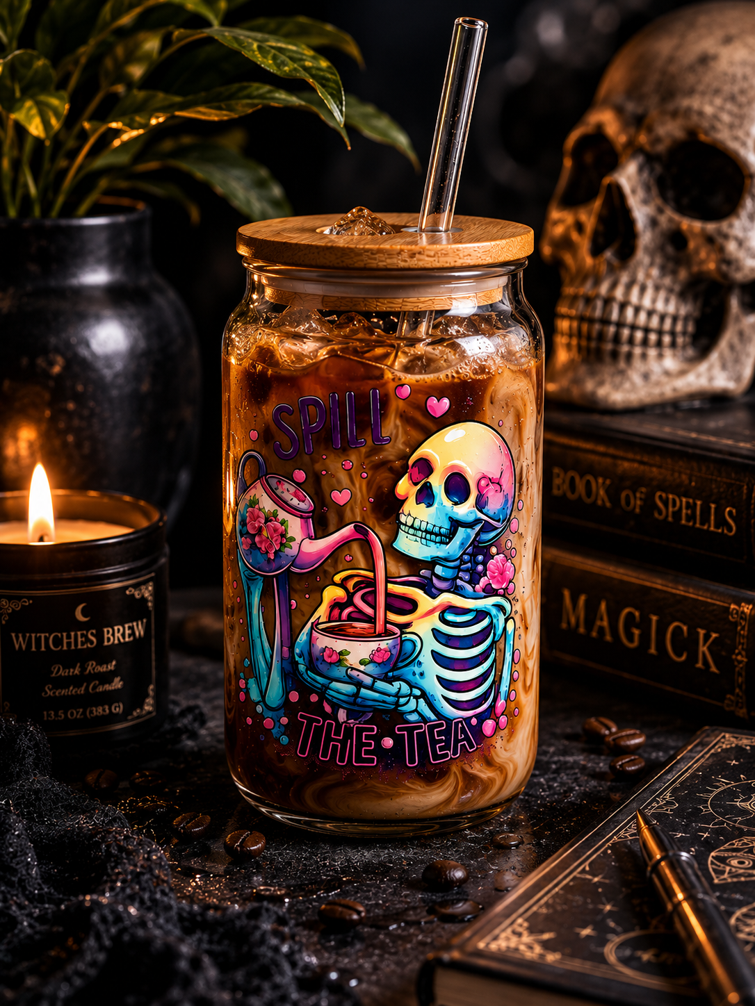 Spill the Tea — Glass Tumbler