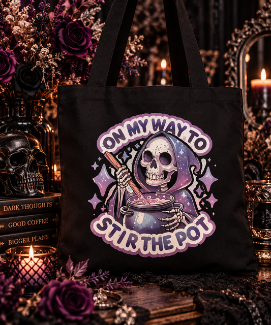 Stir the Pot | Gothic Canvas Tote Bag
