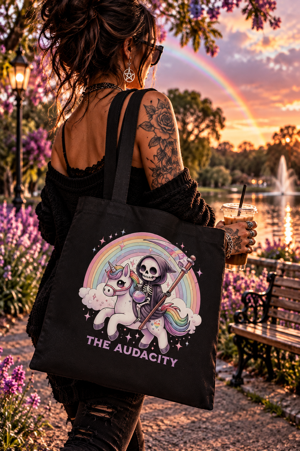 The Audacity | Gothic Canvas Tote Bag