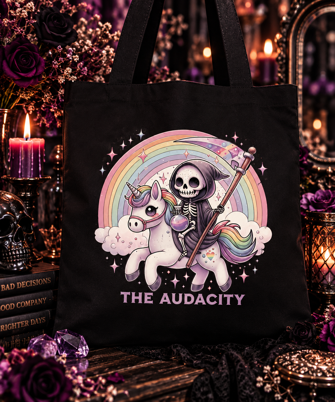 The Audacity | Gothic Canvas Tote Bag
